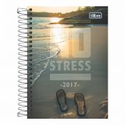 Agenda 2017 No Stress Praia Espiral M5 Tilibra